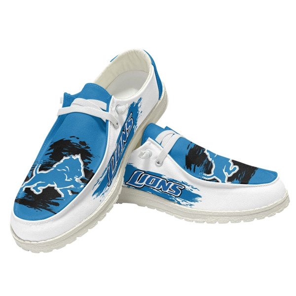 Women's Detroit Lions Loafers Lace Up Shoes 001 (Pls check description for details)
